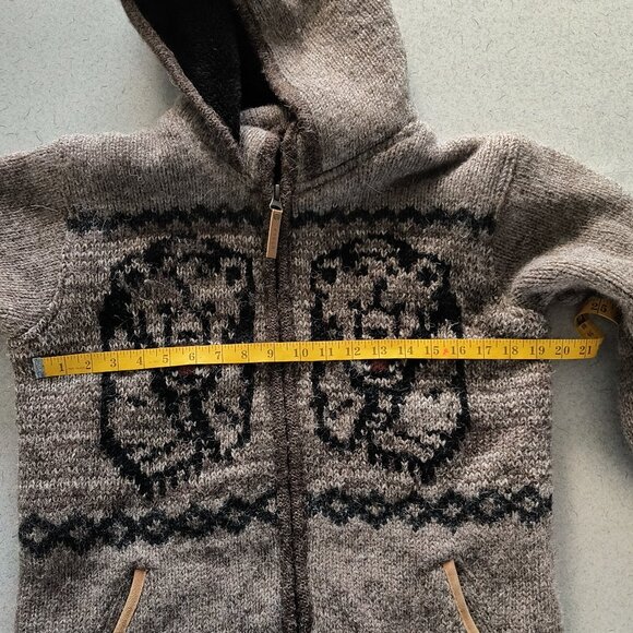 Kyber Outerwear Hooded Zip Up Nepal Sweater Jacket 100% Wool size Medium - Picture 3 of 7